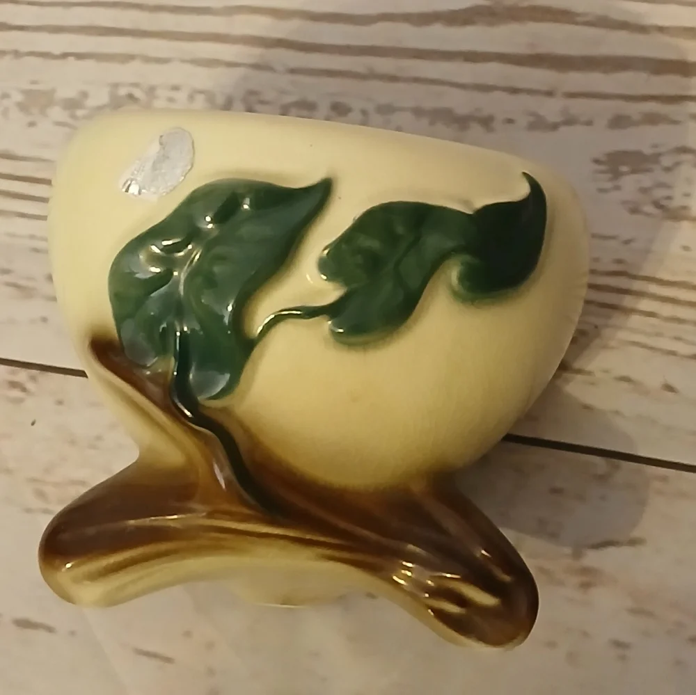Royal Copley Vintage Cream and Green Footed Planter